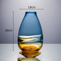 gradient glass vase for modern floral decoration