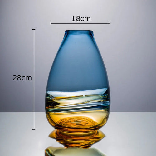 gradient glass vase for modern floral decoration