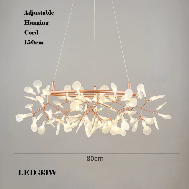 Creative LED chandelier in stainless steel and acrylic for interior decoration - vue 10 sur 18