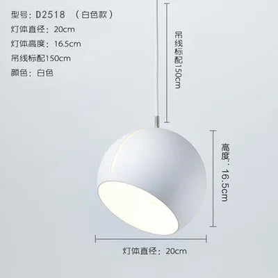 Modern Nordic iron pendant light for interiors - vue 11 sur 11