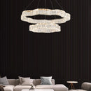 Modern crystal chandelier with elegant LED design