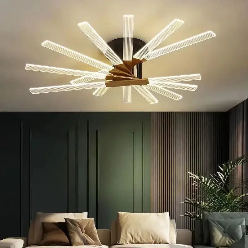 Modern dimmable acrylic chandelier for elegant interior decoration - vue 4 sur 12