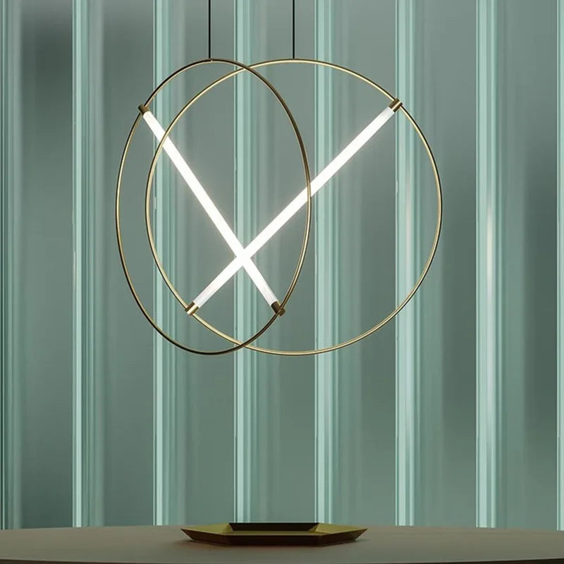 Modern simple LED pendant lamp decorative round light - vue 5 sur 8