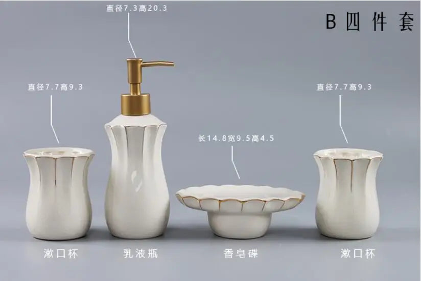premium Jingdezhen ceramic bathroom set - vue 6 sur 6