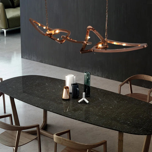 Luxury stainless steel chandelier for bar and restaurant
