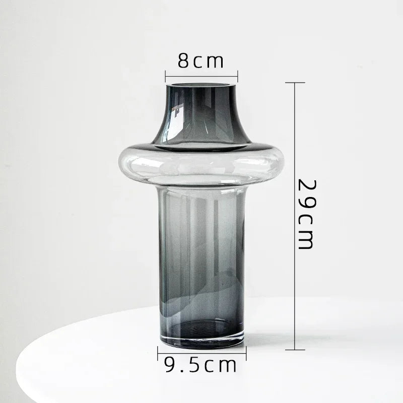 medieval glass vase for dried flowers and floral arrangement