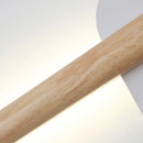 Adjustable nordic wood and metal minimalist wall light