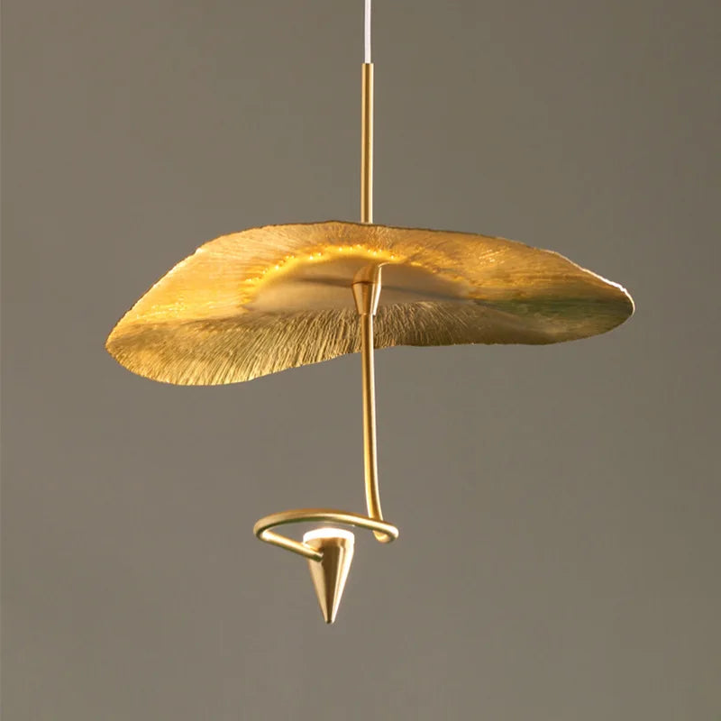 Modern copper LED chandelier for elegant interior decor