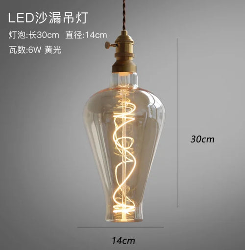 Retro glass pendant light for artistic decor and display