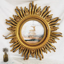sun apolo art designs gold silver decorative wall mirror