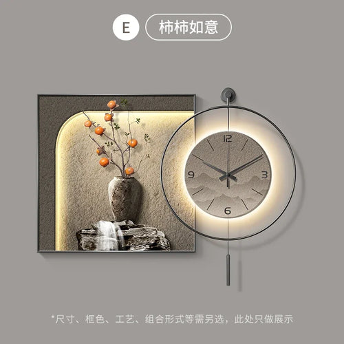 wall clock with unique and aesthetic design for modern decoration - vue 9 sur 12