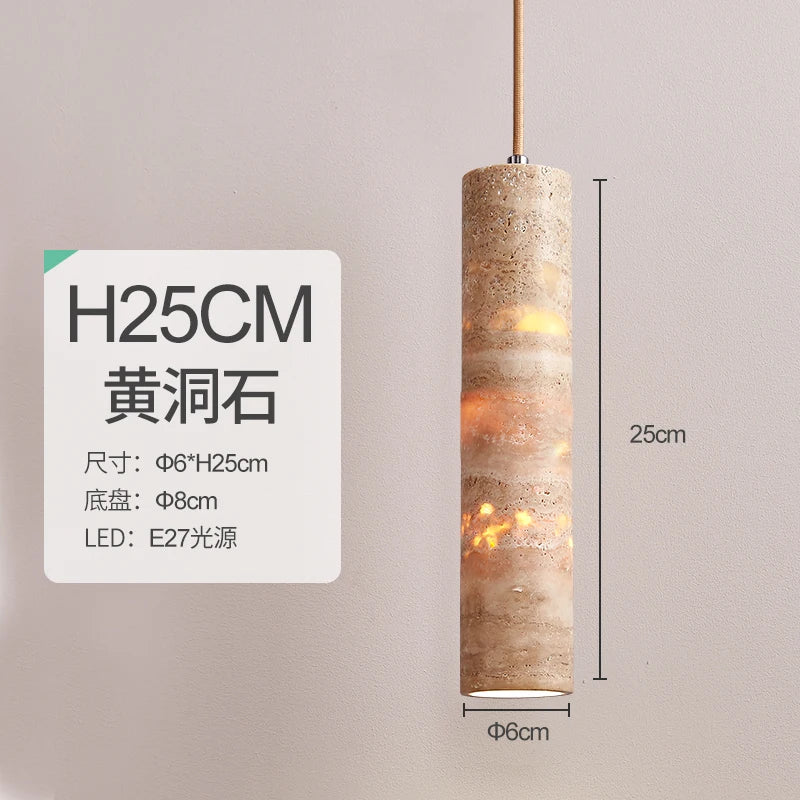 Wabi-sabi stone designer pendant light for a modern atmosphere - vue 14 sur 14