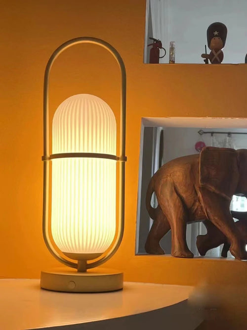 Modern glass portable lamp for interior decoration - vue 2 sur 10