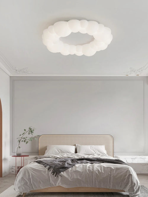 Modern cloud LED ring chandelier - vue 5 sur 14