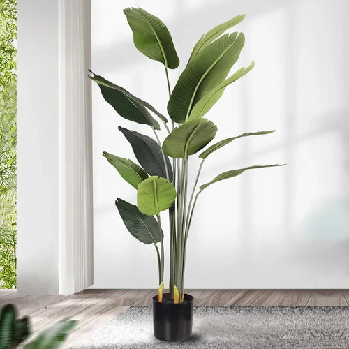 Large artificial potted banana tree for indoor and outdoor decoration - vue 3 sur 7