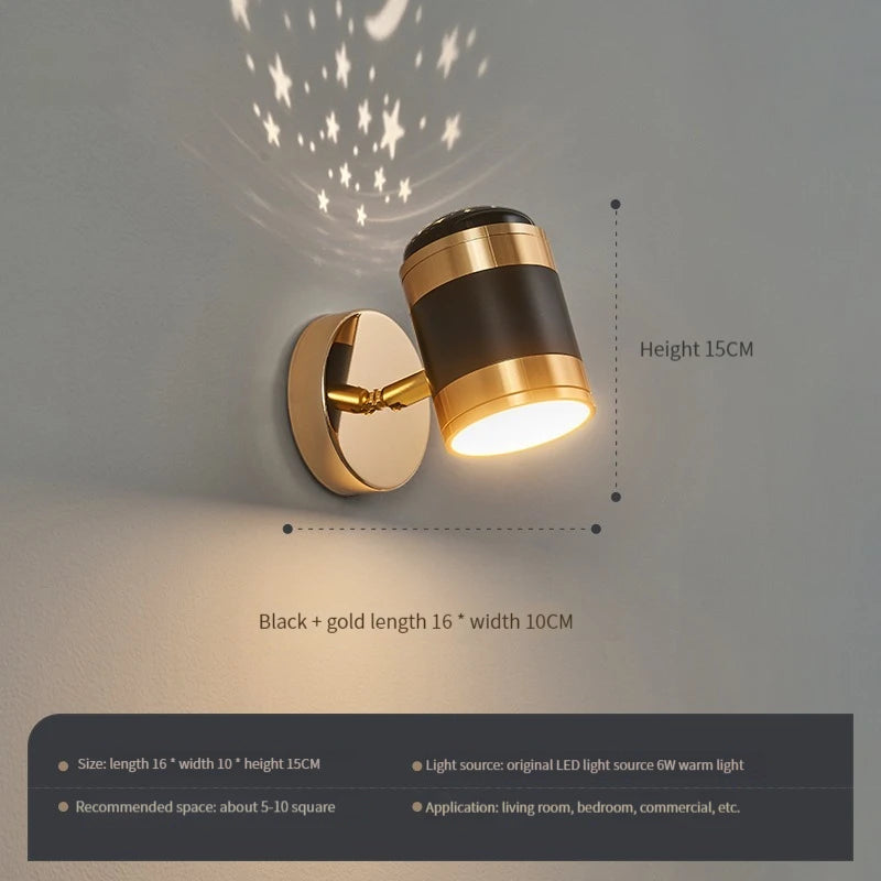 Modern rotatable LED wall lamp for reading and home decor