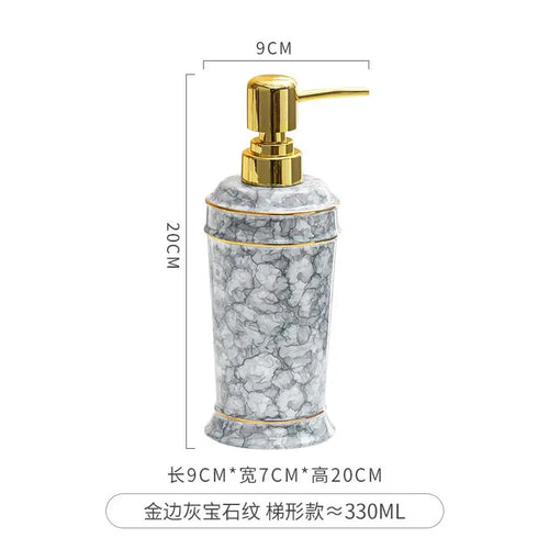 ceramic soap dispenser for shower gel and disinfectant - vue 19 sur 30