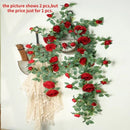 Elegant artificial silk rose vine floral decoration