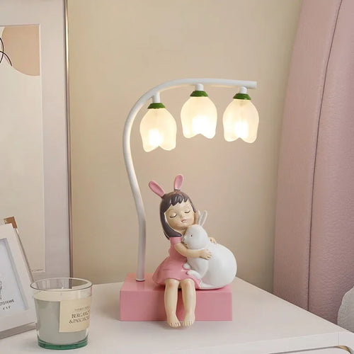 lampe de bureau pour enfants dessin animé lapin princesse mignon - vue 3 sur 9