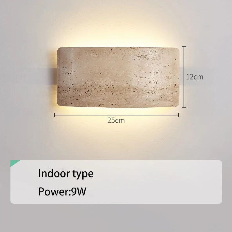 applique murale led wabi-sabi étanche pour jardin et intérieur - vue 8 sur 8