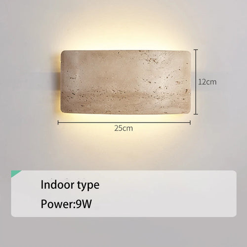 Wabi-sabi waterproof LED wall light for outdoor garden - vue 9 sur 8