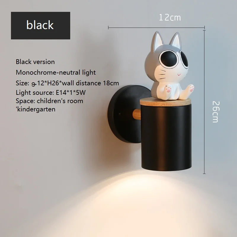 Nordic wall light with switch in iron and resin