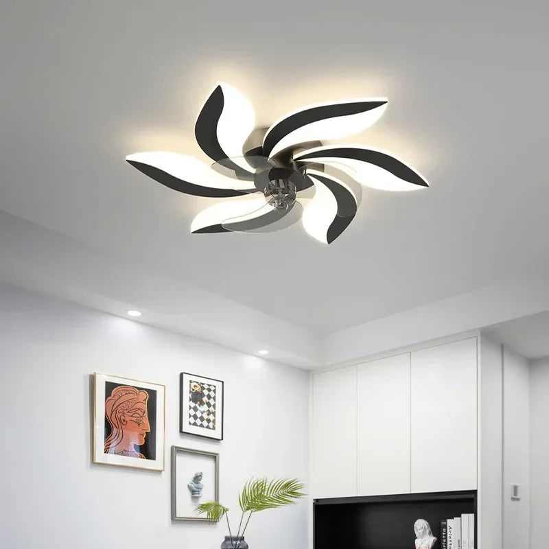 Ceiling fan with light and remote control for indoor use - vue 3 sur 8