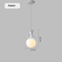 Children's animal design pendant light horse bear rabbit whale