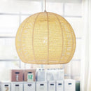 Modern Nordic LED pendant light in iron and hemp rope