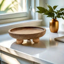 Multifunctional wooden tray for storage and decoration