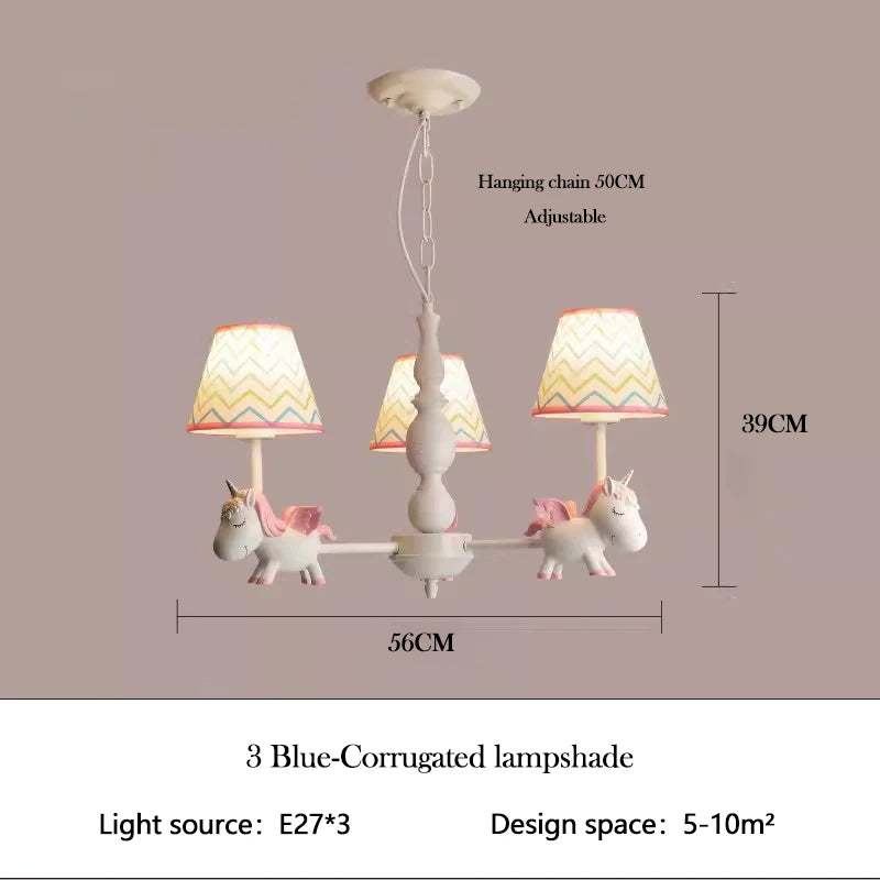 Nordic style rotating LED children’s chandelier, romantic and cosy - vue 9 sur 24