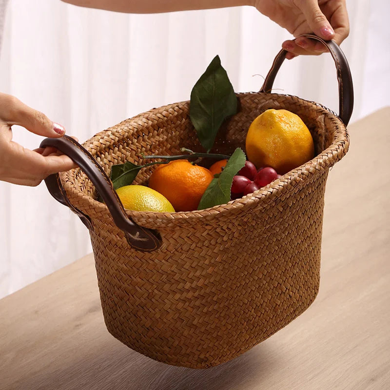 wicker basket for versatile storage and decoration