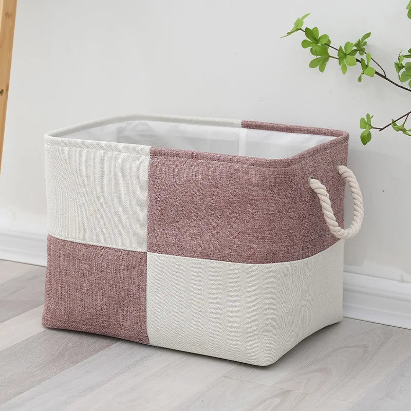 Foldable storage basket for laundry, toys and underwear - vue 6 sur 6