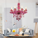 Children's colourful flower iron chandelier