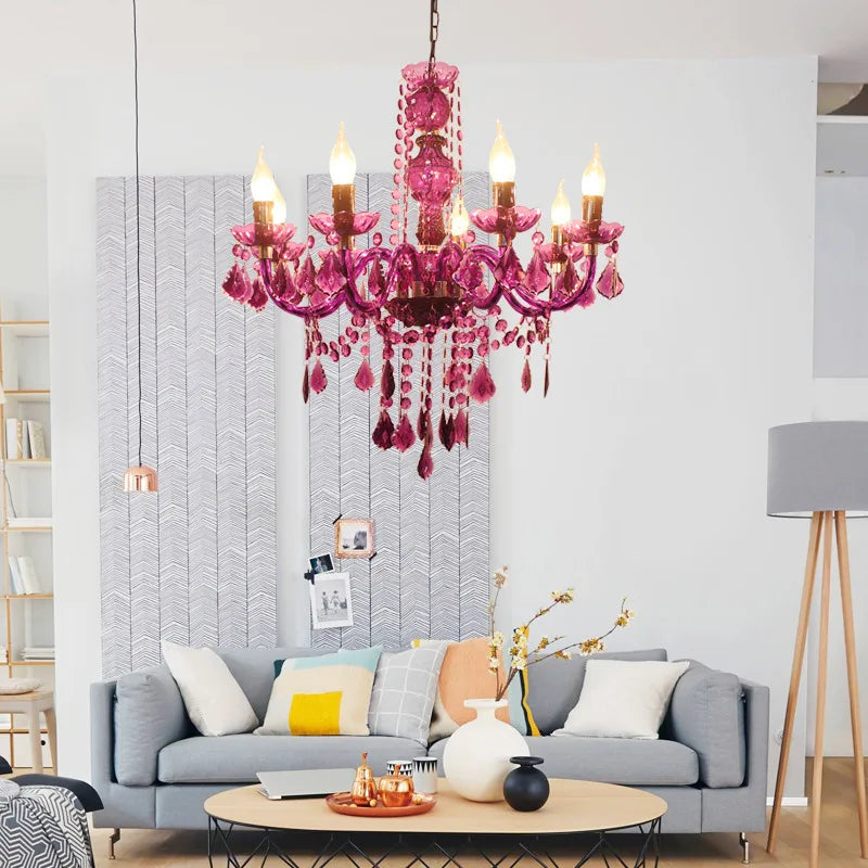 Children's colourful flower iron chandelier - vue 9 sur 10