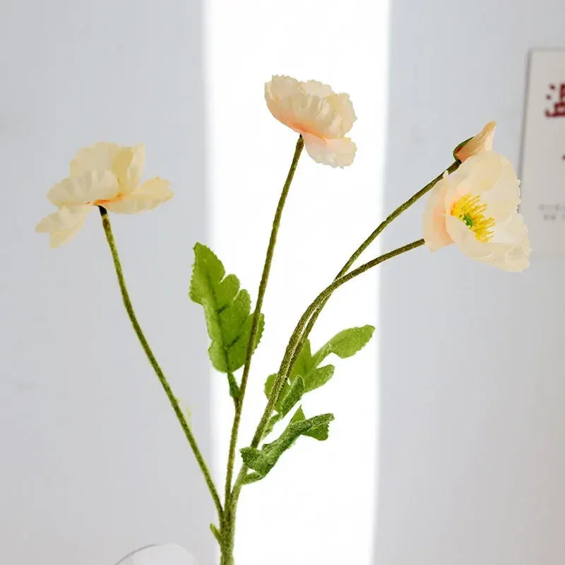 Artificial poppy flowers for weddings and home decoration - vue 9 sur 25