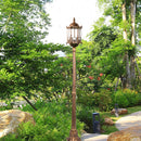Waterproof cast aluminium garden lamp for outdoor and landscape use