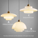 Modern Nordic style milk glass decorative pendant light