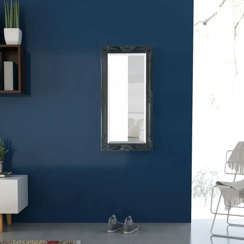 Baroque Wall Mirror, 50 cm Black, Interior Decoration Wall Wall Decoration Living Room Decoration - vue 4 sur 7