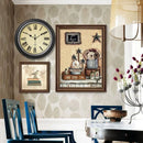 Nordic retro silent wall clock for stylish interior