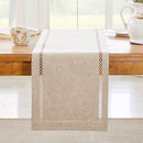 Modern openwork linen table runner for dining