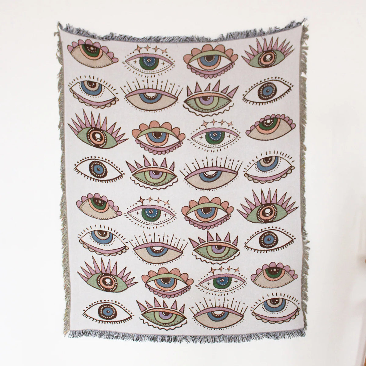 Bohemian landscape throw for sofa and bed