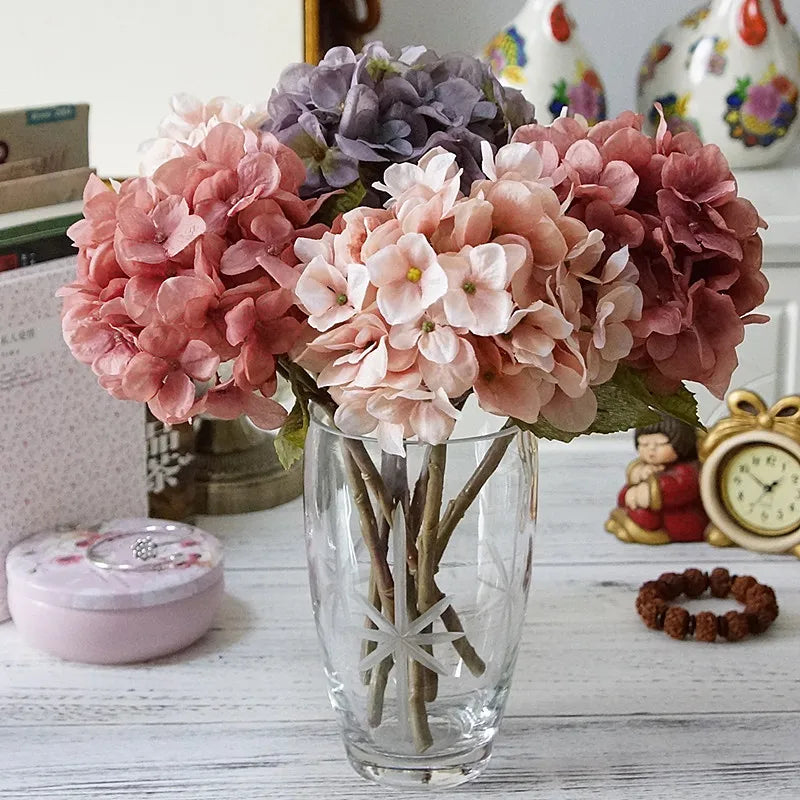 Silk hydrangea bouquet for home decoration and weddings