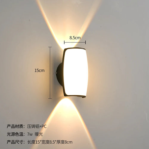 Modern waterproof wall light for outdoor and indoor lighting - vue 8 sur 14
