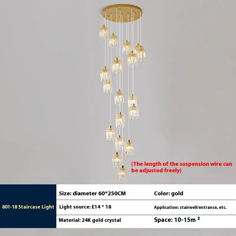 Luxury crystal lamp for elegant modern interiors