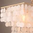 2024 Modern simple living room Scandinavian shell dining room romantic light luxury checkroom B&amp;B rectangular suction chandelier