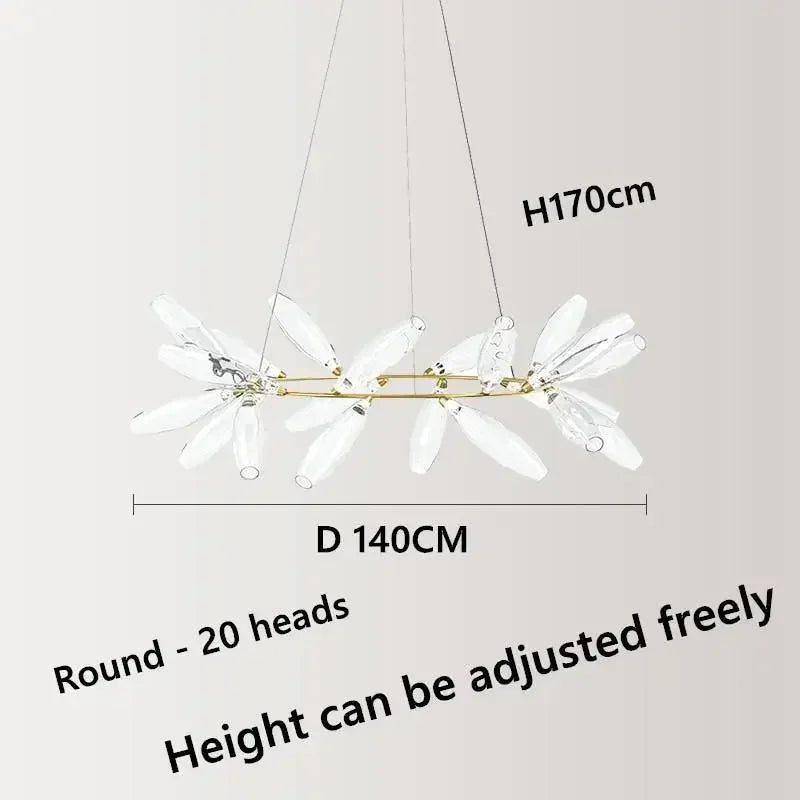 Modern nordic glass chandelier for interior decoration - vue 7 sur 14