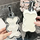 creative flower shaped ceramic bottle for gel and soap