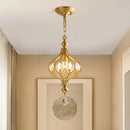 retro crystal pendant light for elegant interior decoration