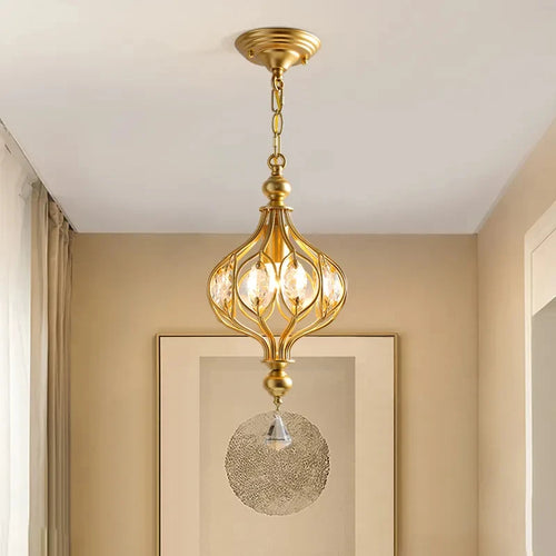 retro crystal pendant light for elegant interior decoration
